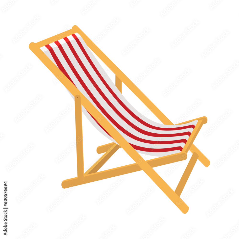 Beach chair. Beach chair vector design.