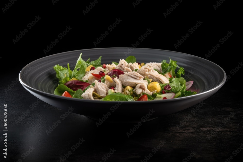 Healthy chicken salad. Ai generative.