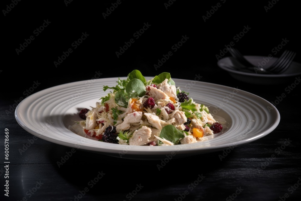 Healthy chicken salad. Ai generative. Healthy chicken salad. Ai generative.