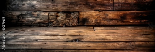 old wood background AI Generated