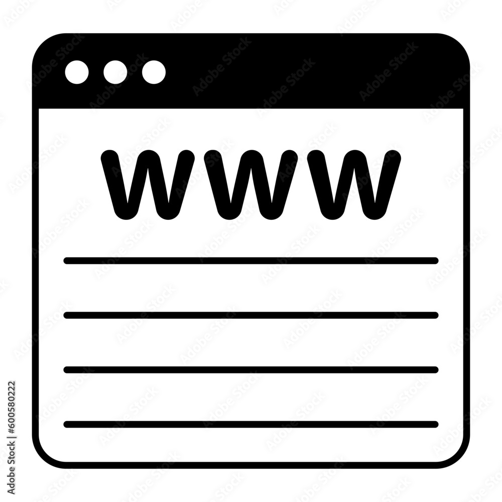 Website Glyph Icon Website Glyph Icon