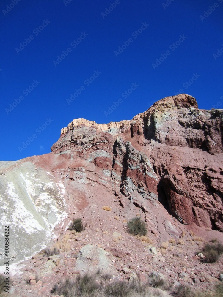 sandstone and limestone mountains with erosion