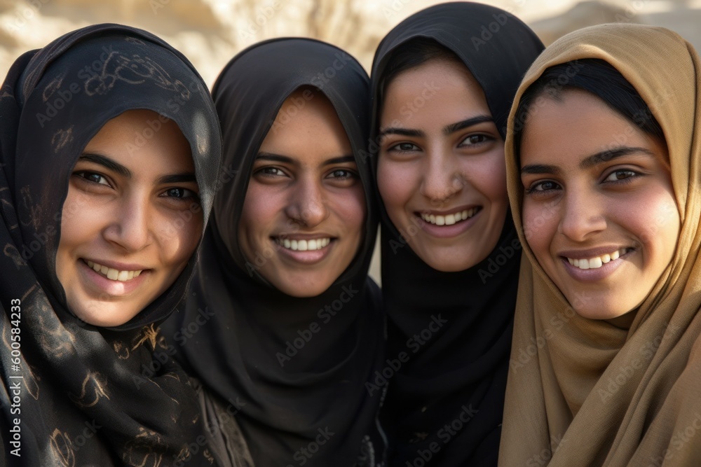 Young Arab girls in veils. AI generated, human enhanced Young Arab girls in veils. AI generated, human enhanced