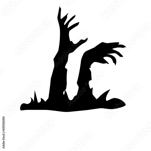 Zombie hand silhouette
