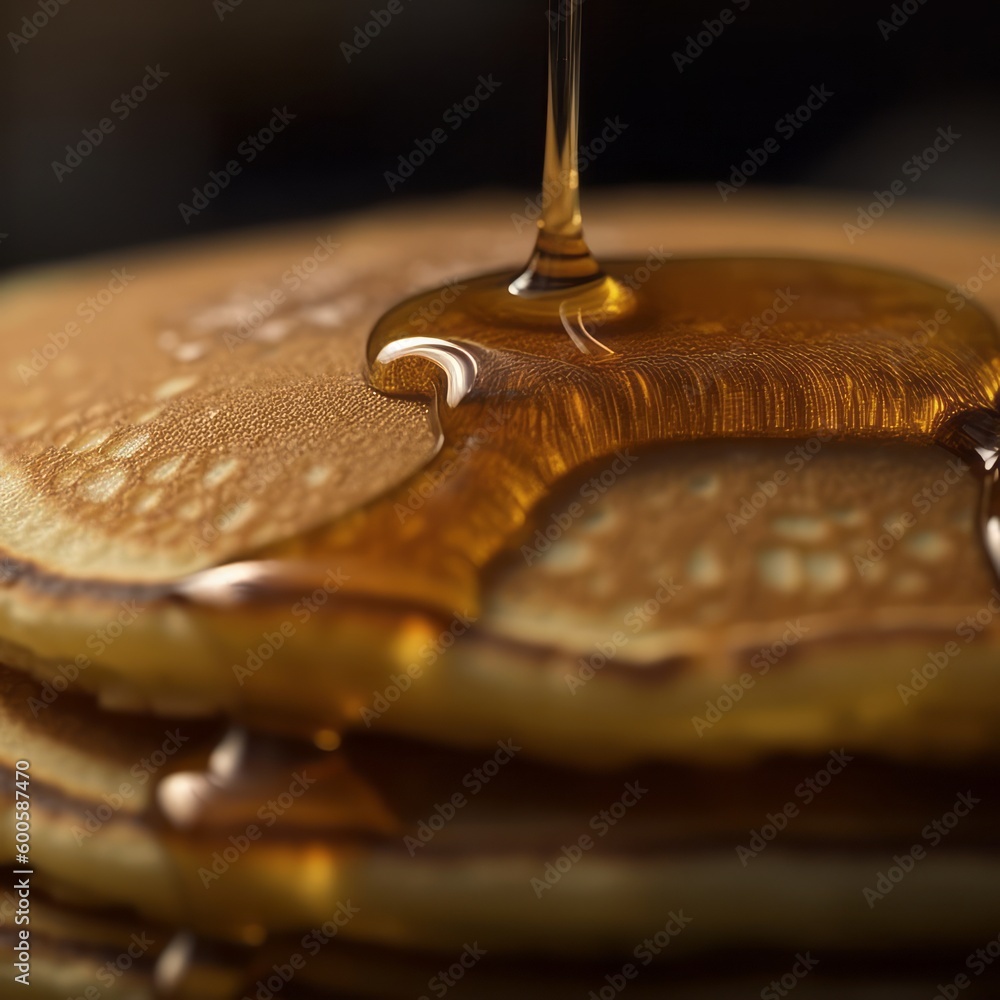 Fototapeta premium A delicious stack of pancakes. Generative AI. 