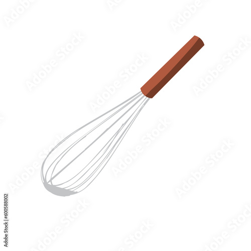 Kitchen whisk on white background