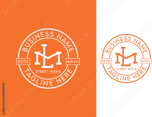 Interlocking LM Monogram Logo Design for Urban Streetwear and Brand Or Businesses