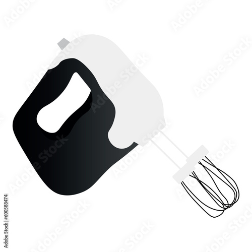 Modern kitchen mixer on white background