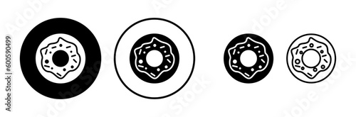 Donut icon vector. doughnut icon. donut logo