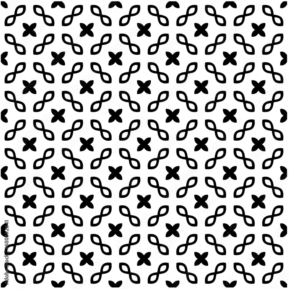 Abstract seamless monochrome pattern on white background for coloring. Design for banner, card, invitation, postcard, textile, fabric, wrapping paper, coloring book. Abstract seamless monochrome pattern on white background for coloring. Design for banner, card, invitation, postcard, textile, fabric, wrapping paper, coloring book.