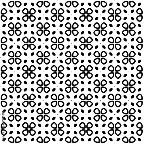 Abstract seamless monochrome pattern on white background for coloring. Design for banner  card  invitation  postcard  textile  fabric  wrapping paper  coloring book.