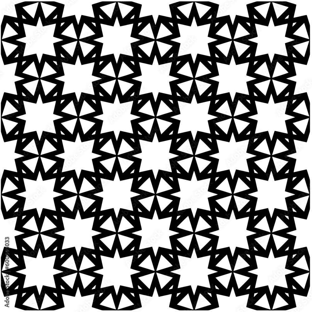 Abstract seamless monochrome pattern on white background for coloring. Design for banner, card, invitation, postcard, textile, fabric, wrapping paper, coloring book. Abstract seamless monochrome pattern on white background for coloring. Design for banner, card, invitation, postcard, textile, fabric, wrapping paper, coloring book.