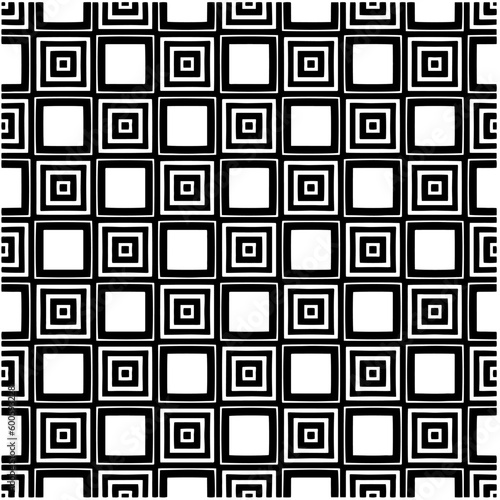 Abstract seamless monochrome pattern on white background for coloring. Design for banner, card, invitation, postcard, textile, fabric, wrapping paper, coloring book.