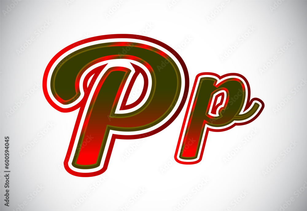 English Upper And Lower Case Letter P. Graphic Alphabet Symbol For Corporate Business Identity English Upper And Lower Case Letter P. Graphic Alphabet Symbol For Corporate Business Identity