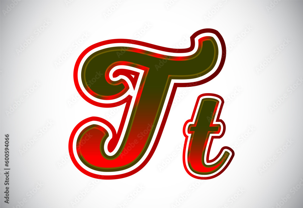 English Upper And Lower Case Letter T. Graphic Alphabet Symbol For Corporate Business Identity English Upper And Lower Case Letter T. Graphic Alphabet Symbol For Corporate Business Identity