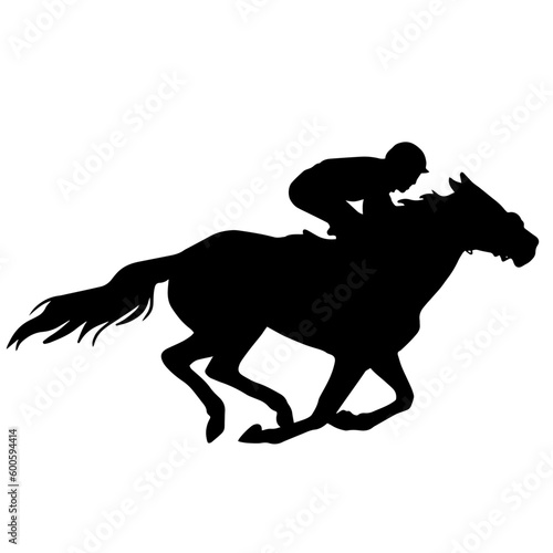 Canvas-taulu racehorse silhouette