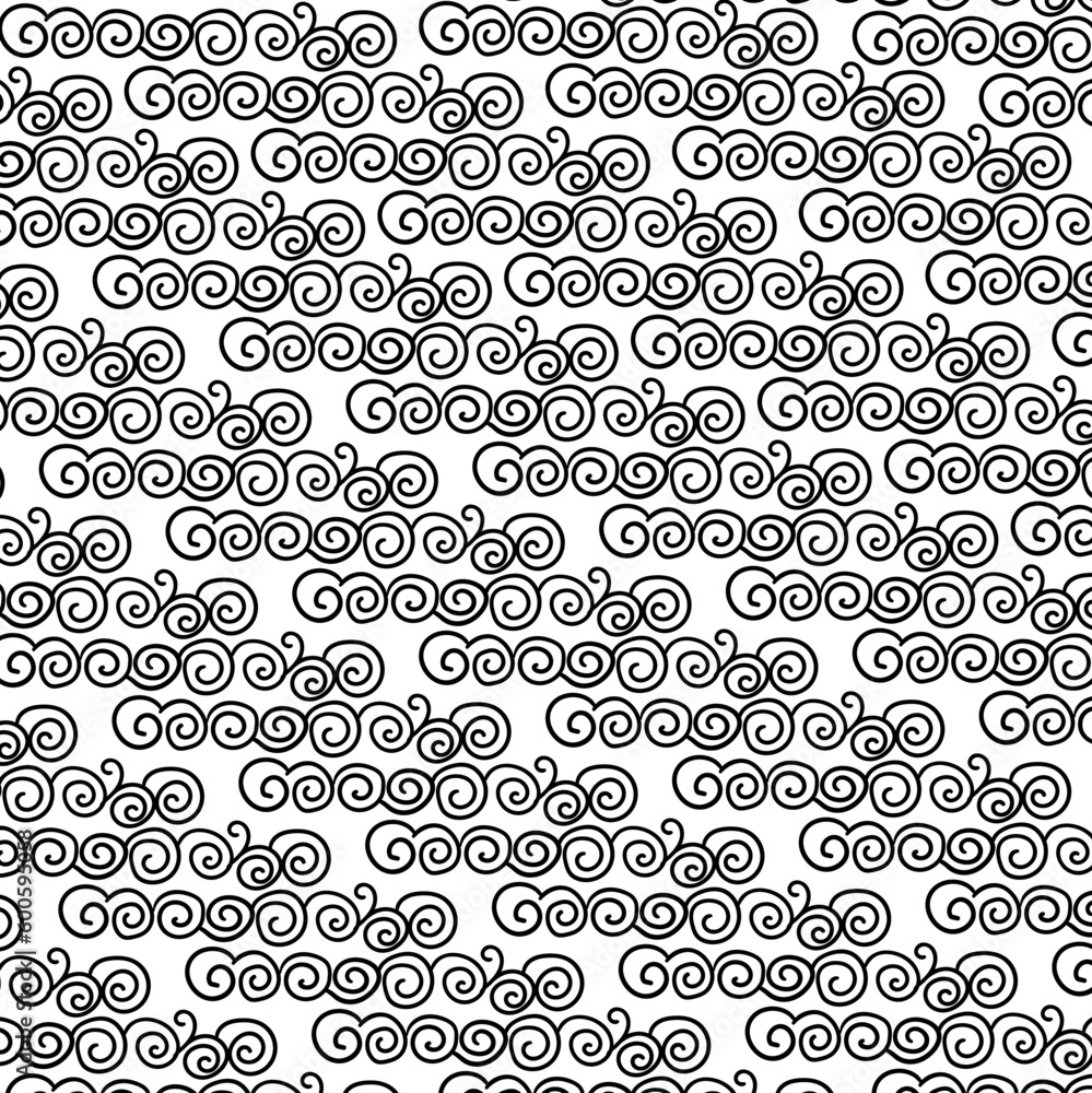 seamless pattern with with imitation of clouds or air swirls