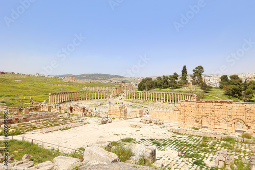 Ovala Pizza forum from above at the ancient city of Jerash, in Jordan