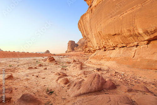 Close up of Rocks at the Wadi Rum Desert in Jordan