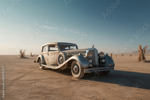 old car in the desert © O-Foto
