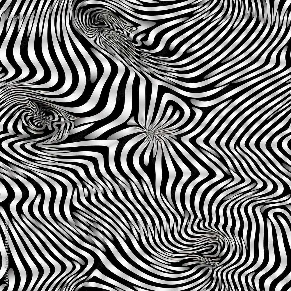 A black and white image of a zebra. Generative AI seamless background. A black and white image of a zebra. Generative AI seamless background.