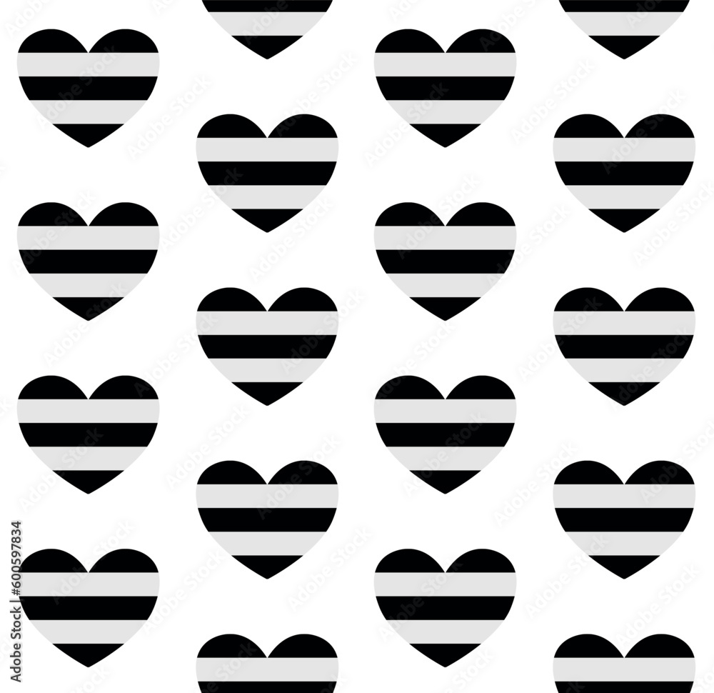 Vector seamless pattern of flat straight lgbt flag heart isolated on white background Vector seamless pattern of flat straight lgbt flag heart isolated on white background