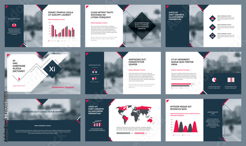Powerpoint presentation template. Elements of infographics for presentations templates.
