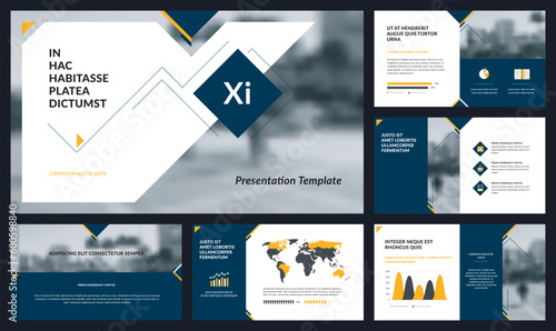 Elements of infographics for presentations templates. Annual report, leaflet, book cover design. Brochure layout, flyer template design. Corporate report, advertising template in vector Illustration. 