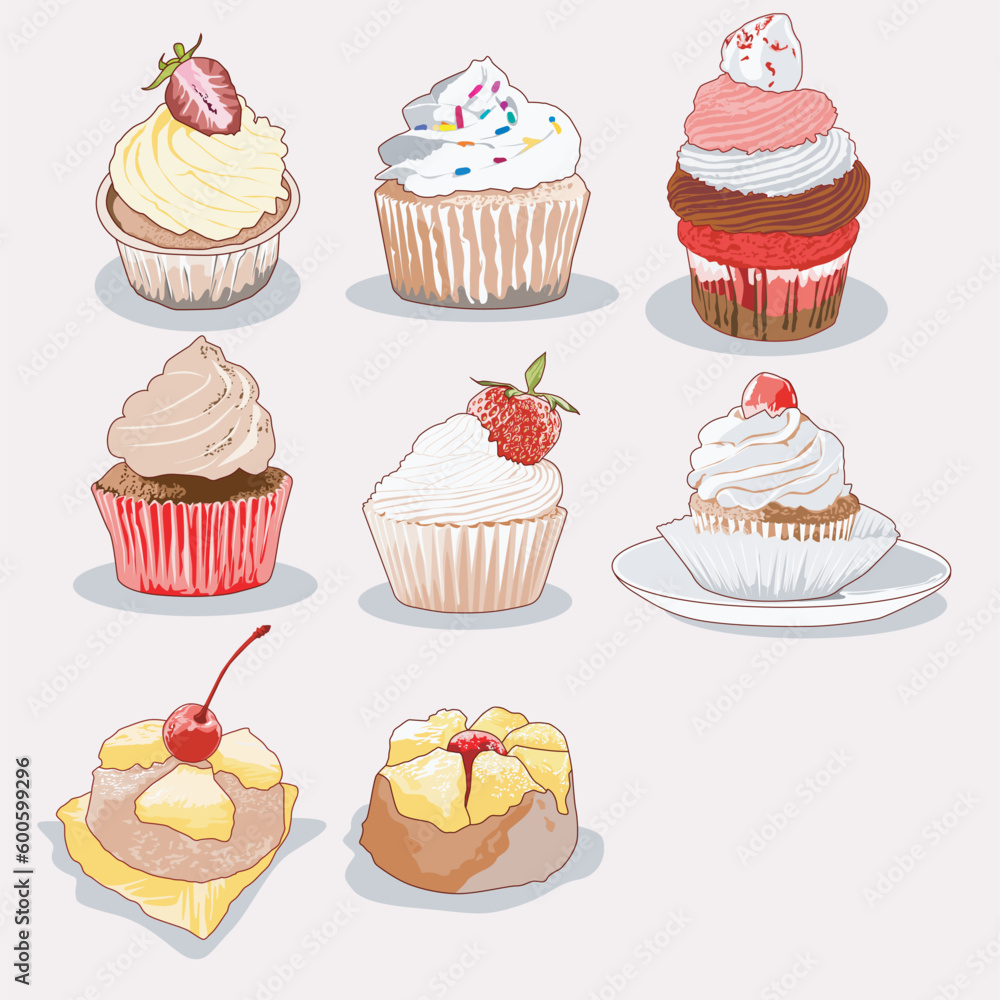 Cup cake is appetizing to eat it Cup cake is appetizing to eat it