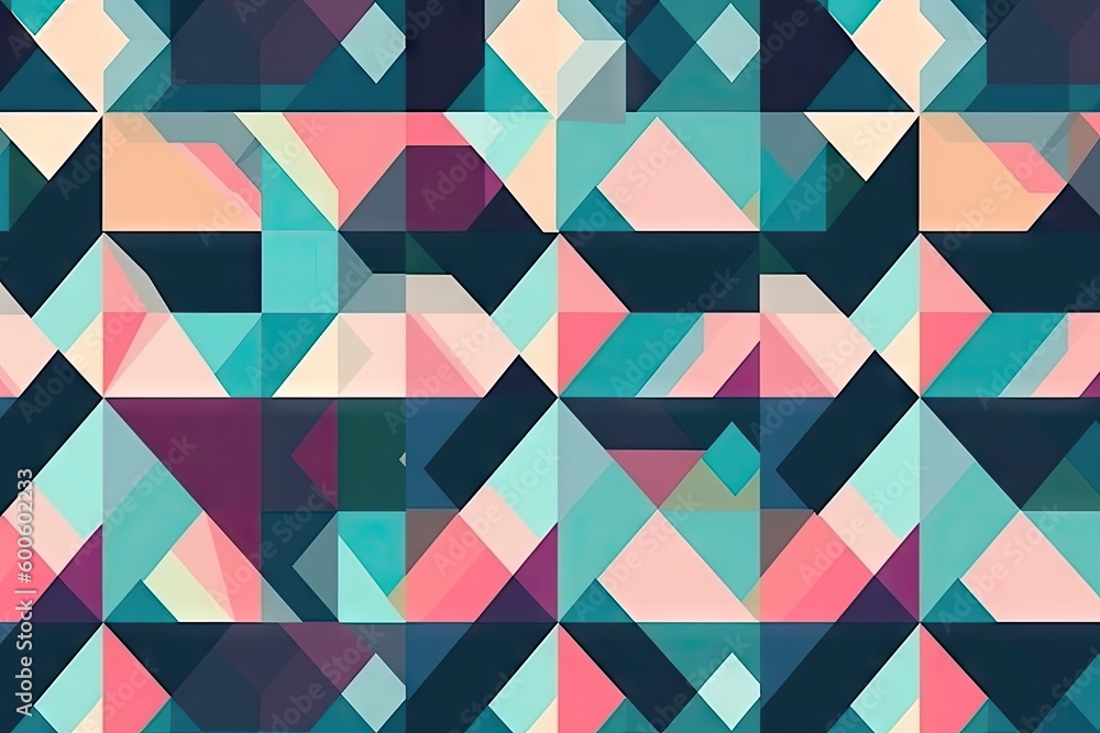 Fototapeta premium Seamless pattern, Abstract geometric