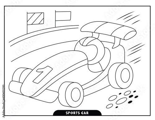 Sports Car coloring pages for kids