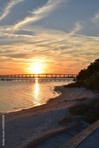 sunset on the beach