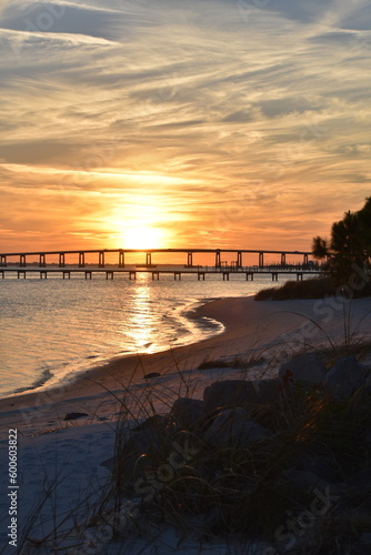 sunset on the beach