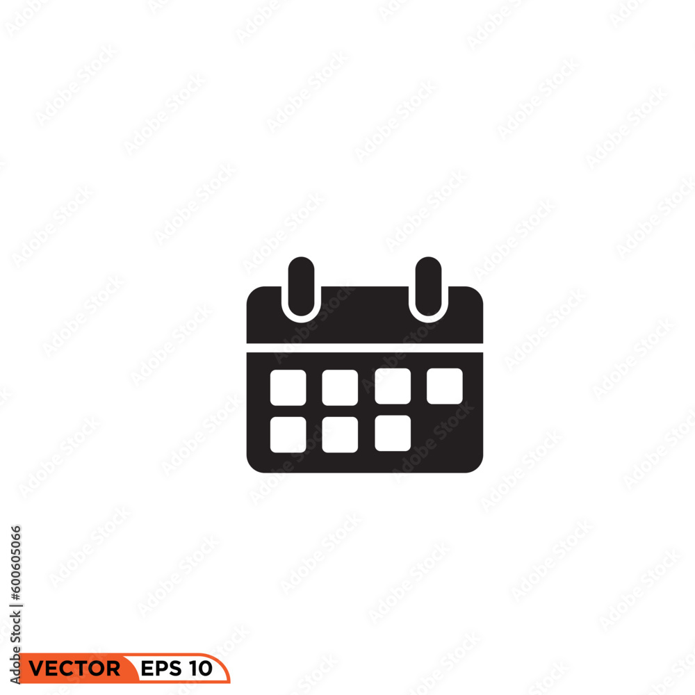Icon vector graphic of calendar Icon vector graphic of calendar