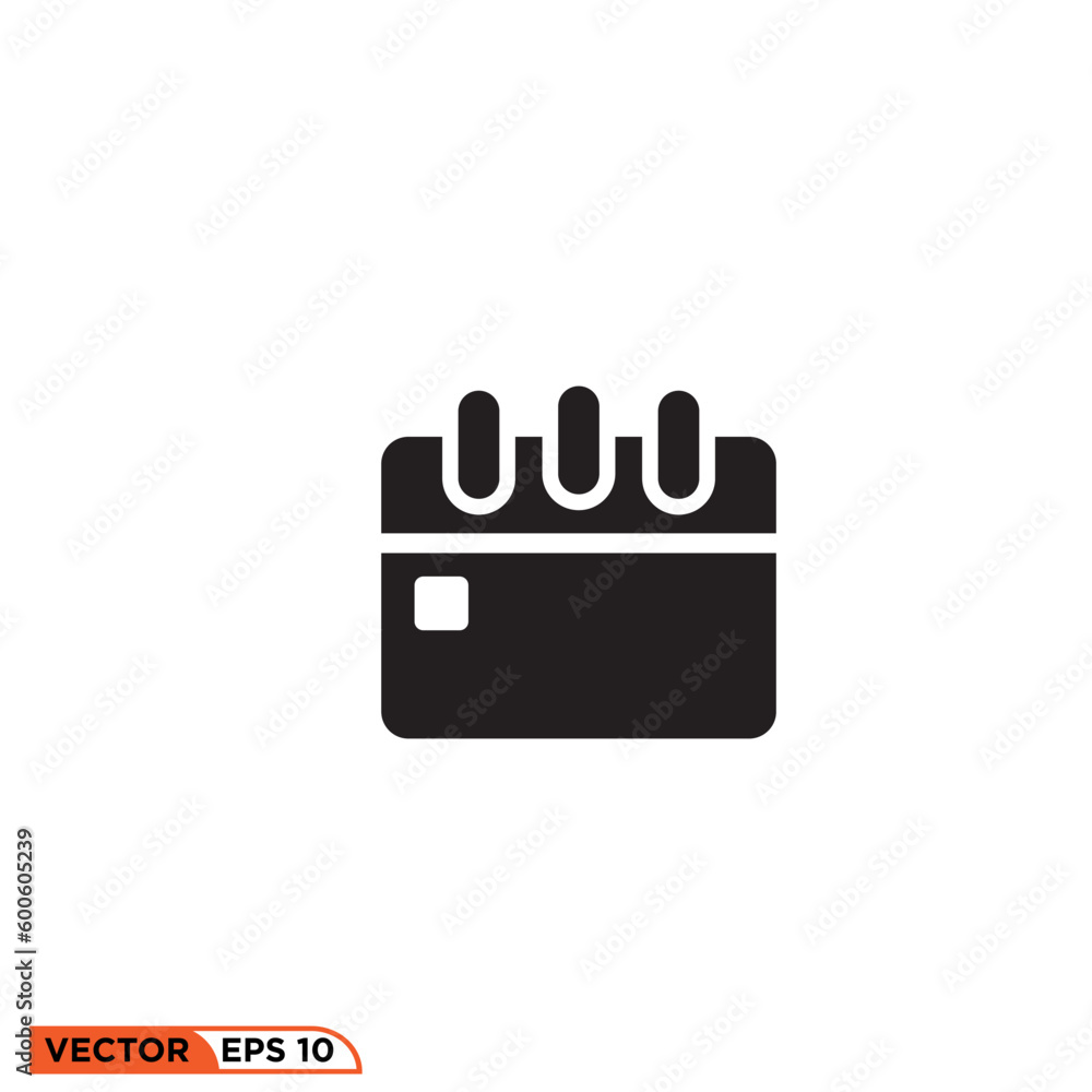 Icon vector graphic of calendar Icon vector graphic of calendar