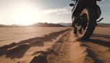 motorbike in desert