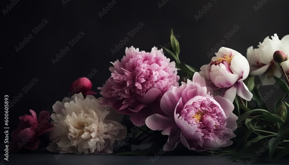peonies with free space background peonies with free space background