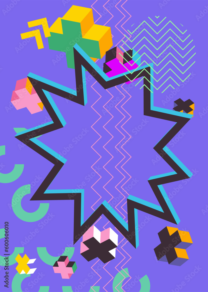 Abstract minimal geometric shapes background. Explosion geometrical graphic art pattern. Simple busy poster with random geometry. Vintage template for book cover, backdrop with vibrant colors. Abstract minimal geometric shapes background. Explosion geometrical graphic art pattern. Simple busy poster with random geometry. Vintage template for book cover, backdrop with vibrant colors.