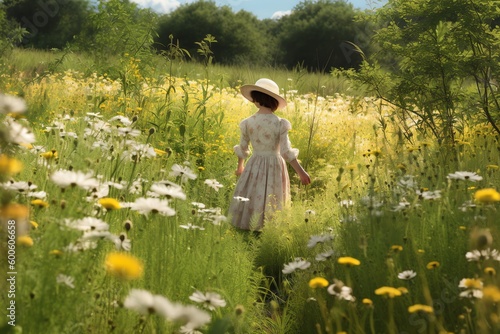 woman in field