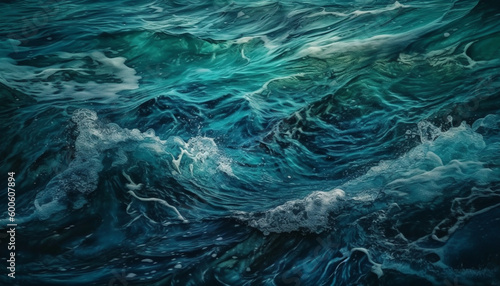 Rippled wave pattern flows in motion, underwater beauty in nature generated by AI © djvstock