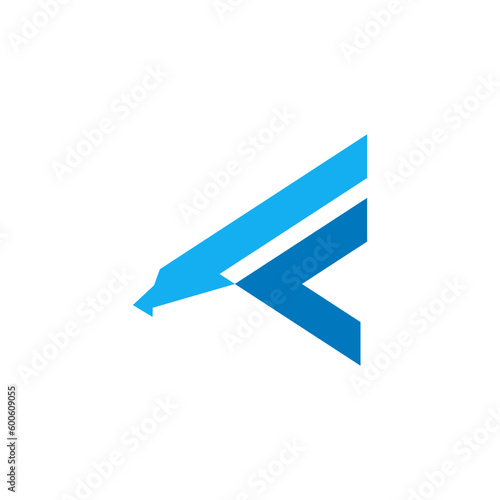 Letter F falcon logo symbol vector template 