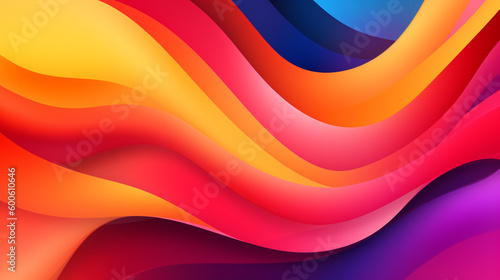 Generative AI, a blend of bright colors for a playful and energetic website