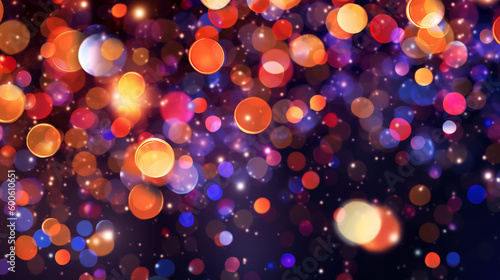 Generative AI, a bokeh effect for a glamorous and festive website design