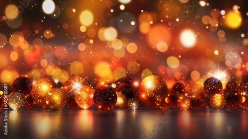 Generative AI  a bokeh effect for a glamorous and festive website design