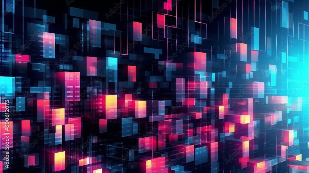 Generative AI, a glitch effect for a digital and edgy website design Generative AI, a glitch effect for a digital and edgy website design
