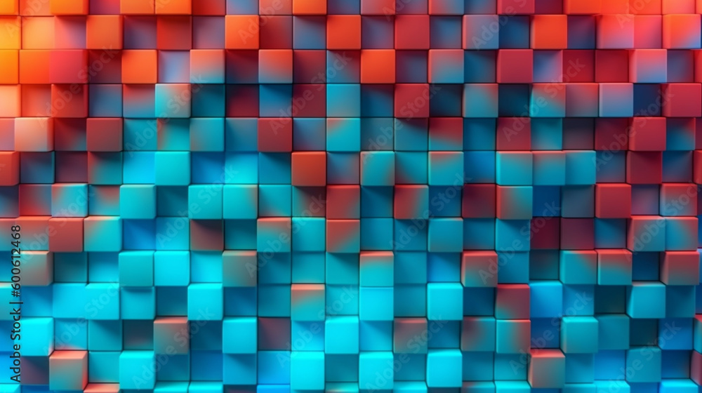 Fototapeta premium Generative AI, a grid pattern for a structured and organized website design
