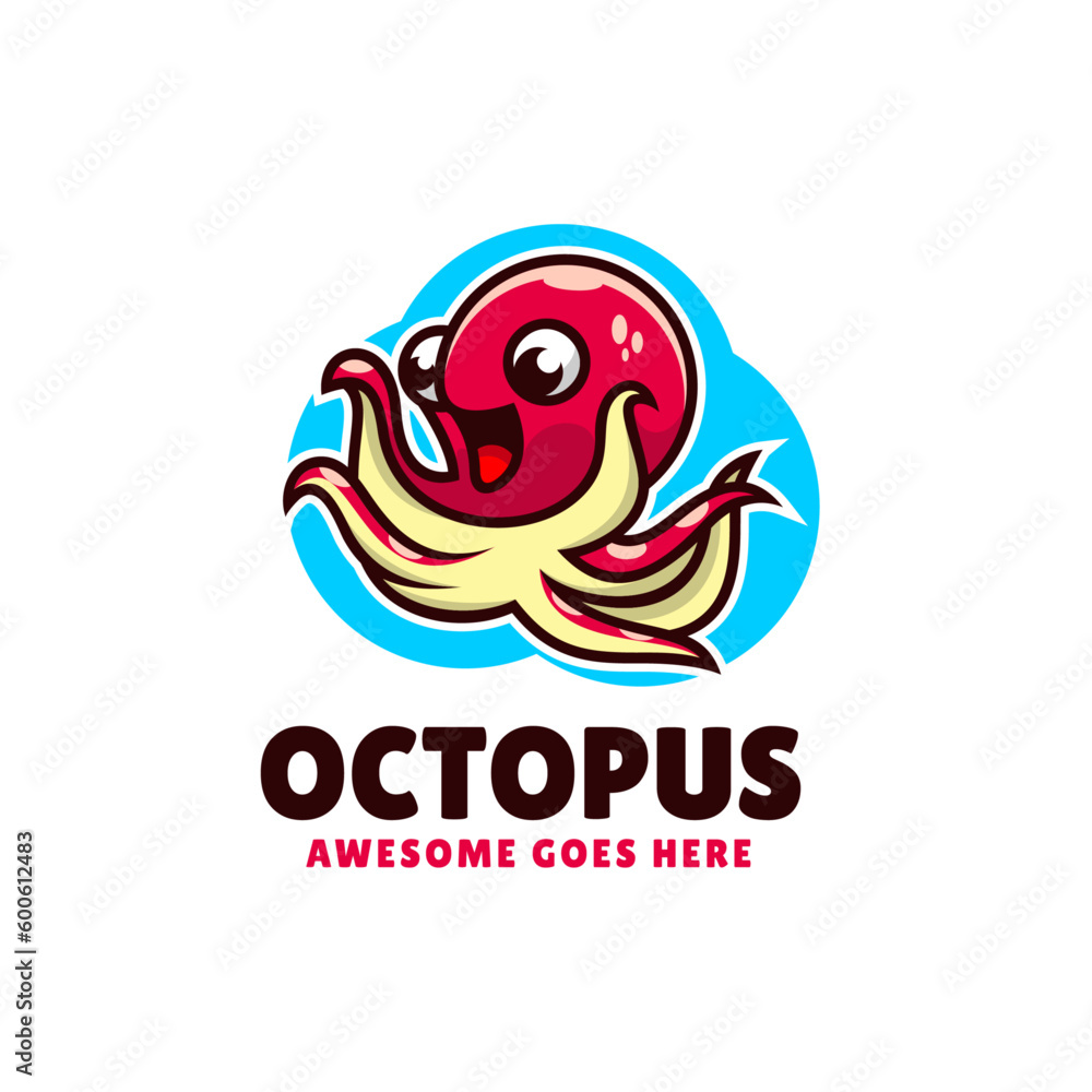 Vector Logo Illustration Octopus Mascot Cartoon Style. Vector Logo Illustration Octopus Mascot Cartoon Style.