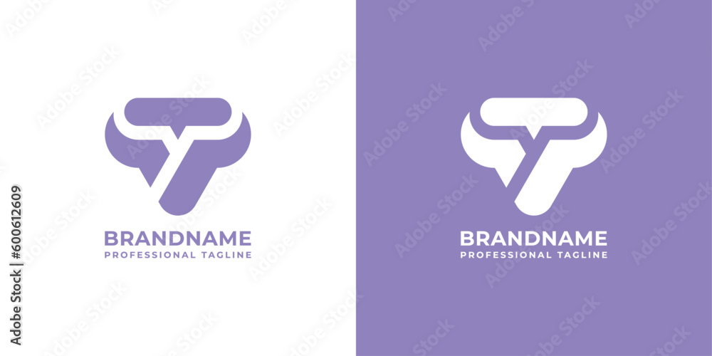 Bubble Bull Logo, suitable for any business related to bulls and chat Bubble Bull Logo, suitable for any business related to bulls and chat