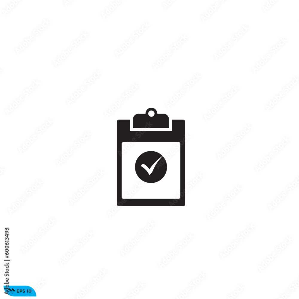 Icon vector graphic of clipboard check list Icon vector graphic of clipboard check list