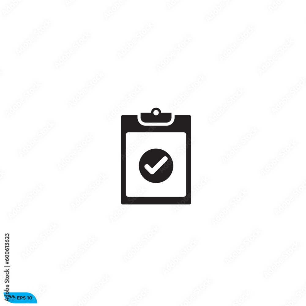 Icon vector graphic of clipboard check list Icon vector graphic of clipboard check list